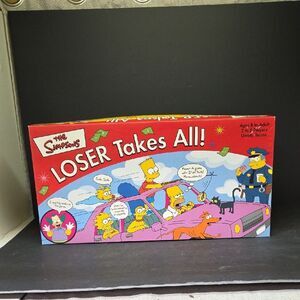The Simpsons Loser Takes All Party Game COMPLETE RoseArt 2001